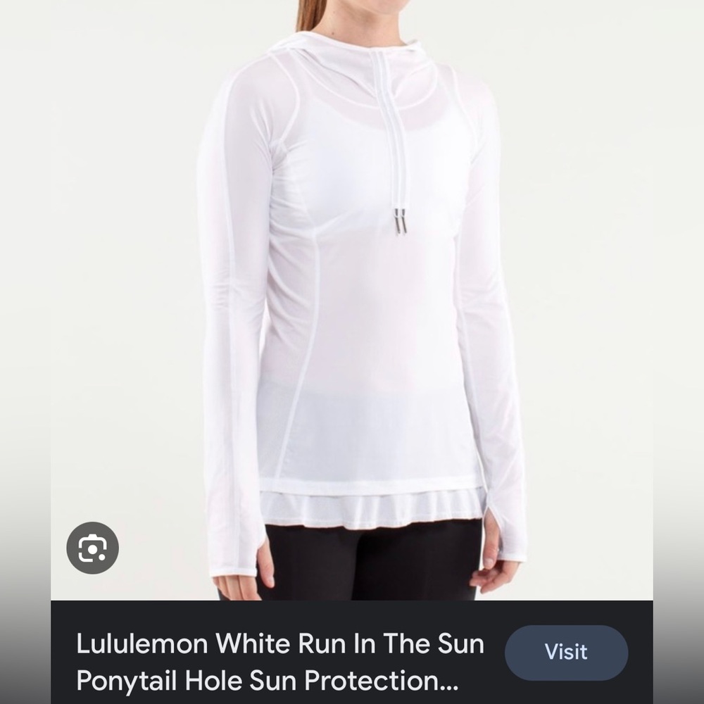 Lululemon Run in the Sun Ponytail hole pullover